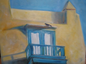 bird on window